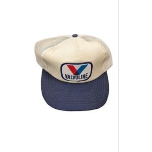 Valvoline Mesh Back Adjustable Snapback Trucker Hat Baseball Cap Gasoline Vintag